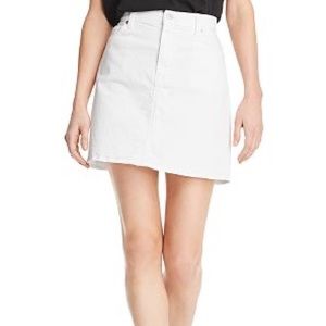7 ForAll Mankind White Mini Denim Skirt, Size 26